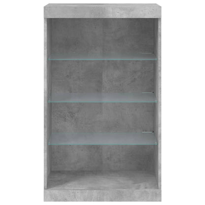 Credenza con Luci LED Grigio Cemento 60,5x37x100 cm - homemem39