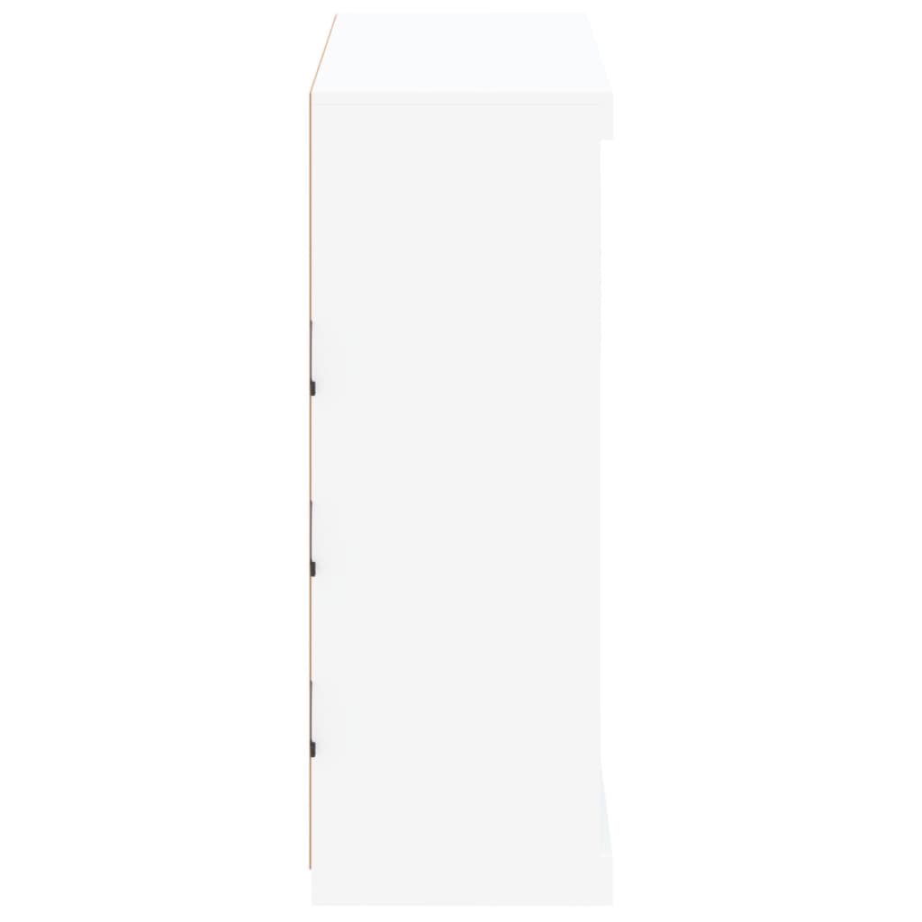 Credenza con Luci LED Bianca 81x37x100 cm