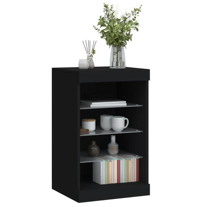 Credenza con Luci LED Nera 41x37x67 cm - homemem39