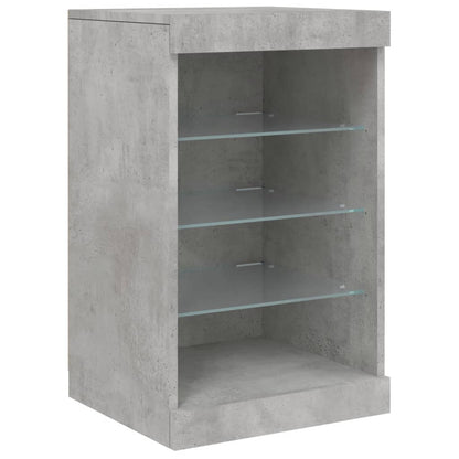 Credenza con Luci LED Grigio Cemento 41x37x67 cm - homemem39