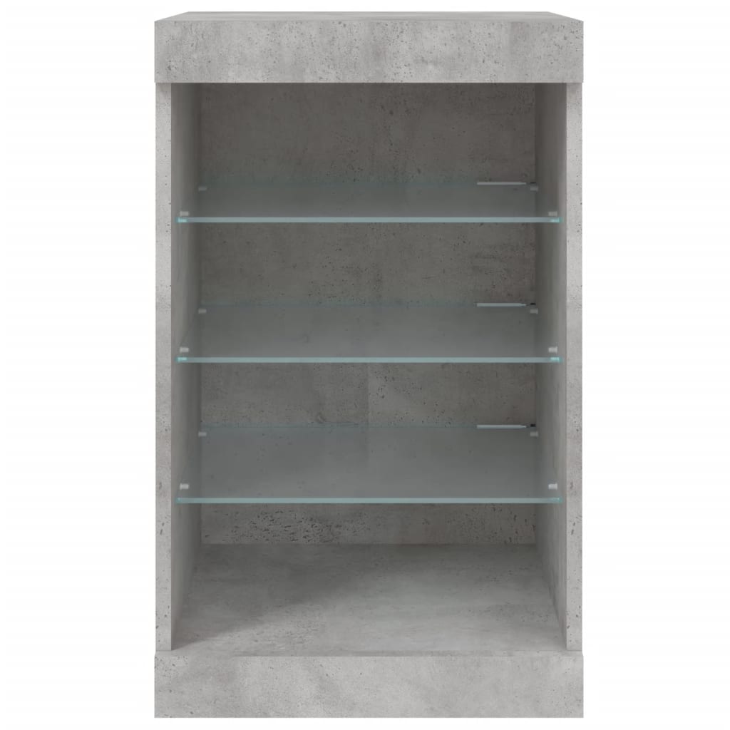 Credenza con Luci LED Grigio Cemento 41x37x67 cm - homemem39
