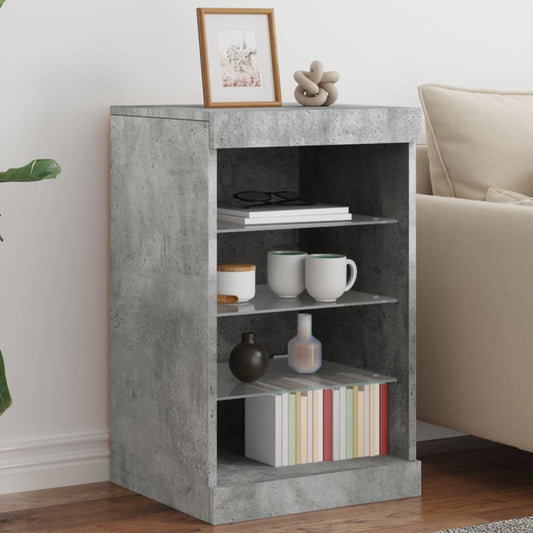 Credenza con Luci LED Grigio Cemento 41x37x67 cm - homemem39