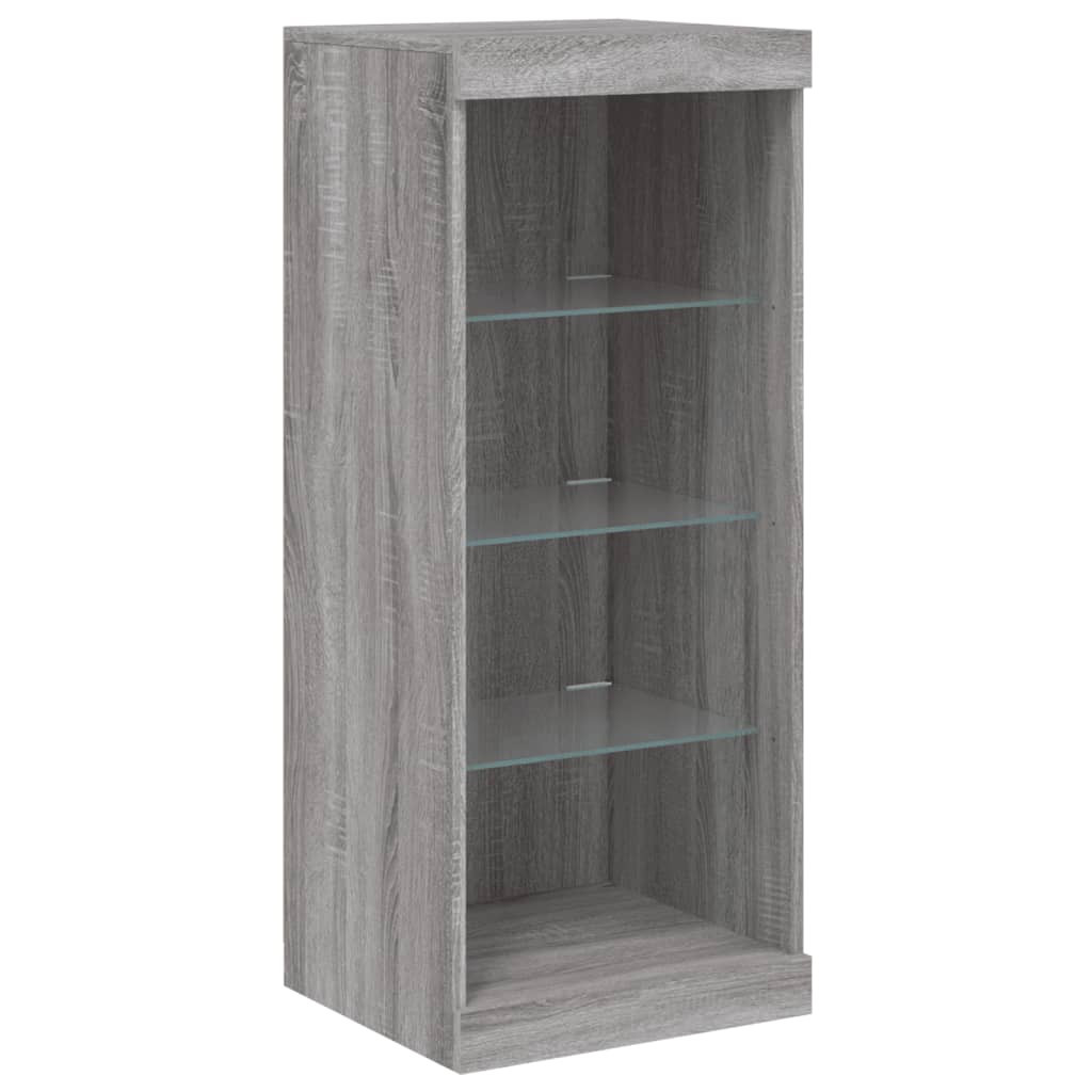 Credenza con Luci LED Grigio Sonoma 41x37x100 cm - homemem39