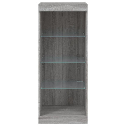 Credenza con Luci LED Grigio Sonoma 41x37x100 cm - homemem39