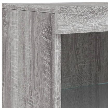 Credenza con Luci LED Grigio Sonoma 41x37x100 cm - homemem39