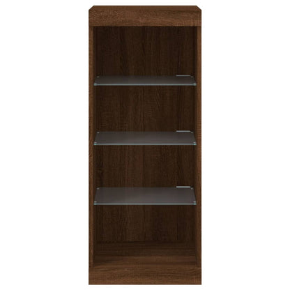 Credenza con Luci LED Rovere Marrone 41x37x100 cm - homemem39