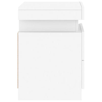 Comodino con Luci LED Bianco 35x39x55 cm - homemem39