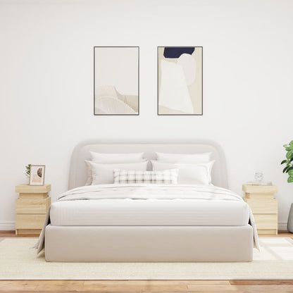 Comodini con Luci LED 2pz Rovere Sonoma 35x39x55 cm - homemem39