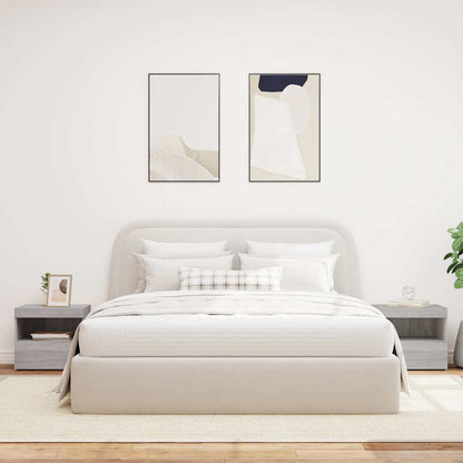 Comodini con Luci LED 2pz Grigio Sonoma 50x40x45 cm - homemem39