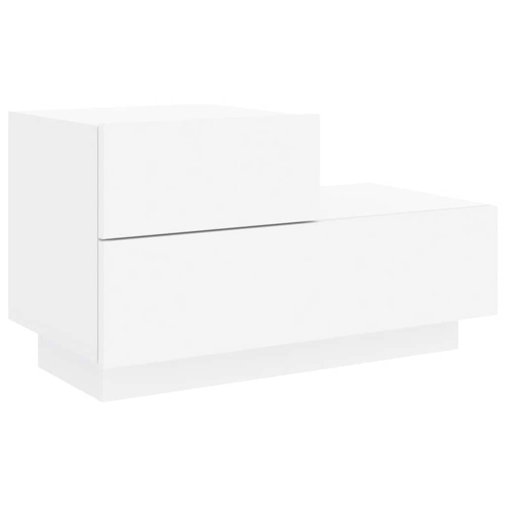 Comodino con Luci LED Bianco 70x36x40,5 cm - homemem39
