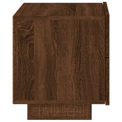Comodino con Luci LED Rovere Marrone 70x36x40,5 cm - homemem39