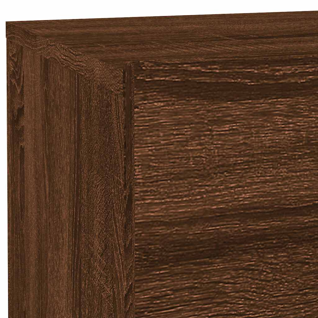 Comodino con Luci LED Rovere Marrone 70x36x40,5 cm - homemem39