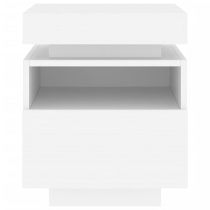 Comodino con Luci LED Bianco 40x39x48,5 cm - homemem39