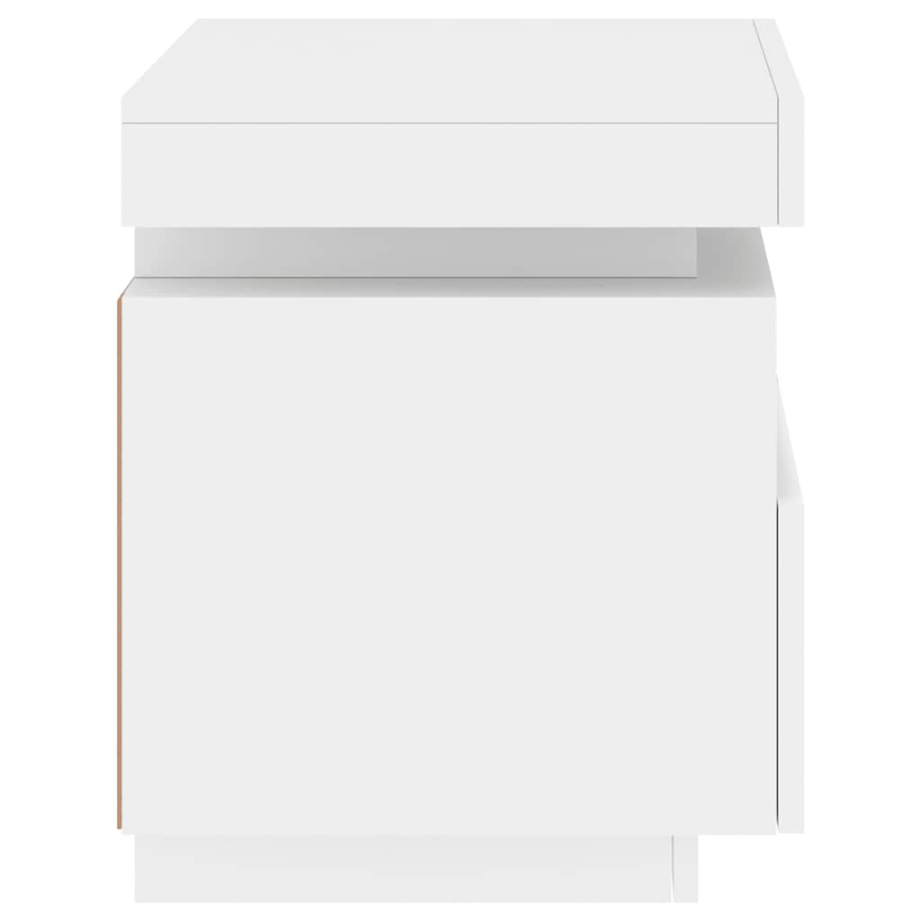 Comodino con Luci LED Bianco 40x39x48,5 cm - homemem39