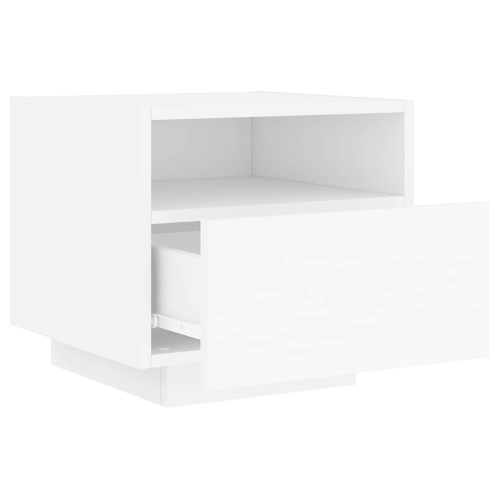 Comodino con Luci LED Bianco 40x39x37 cm - homemem39