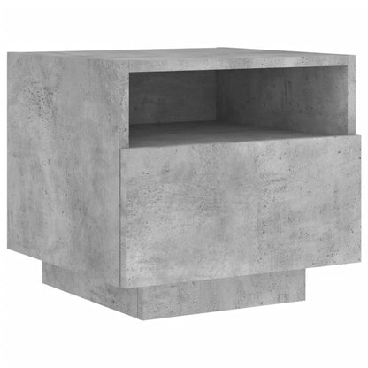 Comodino con Luci LED Grigio Cemento 40x39x37 cm - homemem39