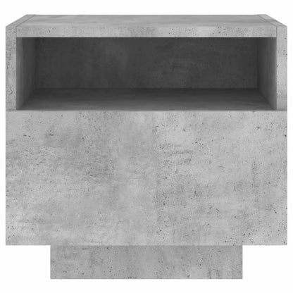 Comodino con Luci LED Grigio Cemento 40x39x37 cm - homemem39