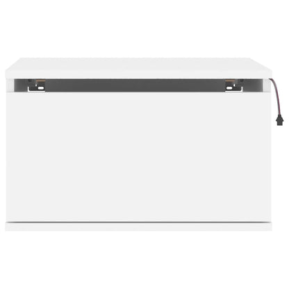 Comodino a Parete con Luci LED Bianco - homemem39