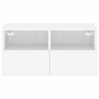 Mobile TV a Parete Bianco 60x30x30 cm in Legno Multistrato