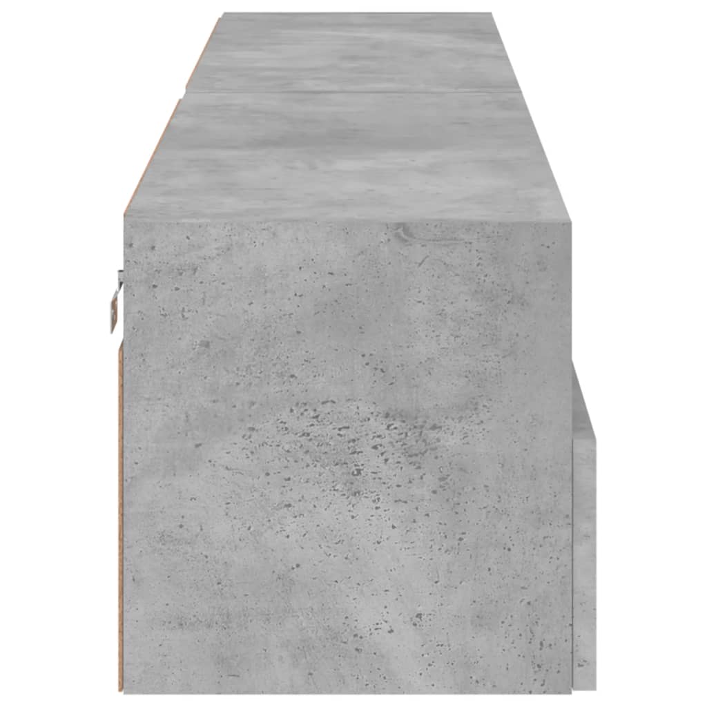 Mobili TV Muro 2pz Grigio Cemento 80x30x30 cm Legno Multistrato - homemem39