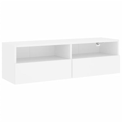 Mobile TV a Parete Bianco 100x30x30 cm in Legno Multistrato - homemem39
