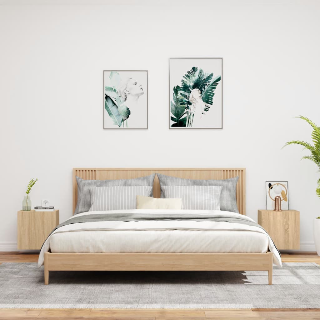 Mobili TV Muro 2pz Rovere Sonoma 40,5x30x40cm Legno Multistrato - homemem39