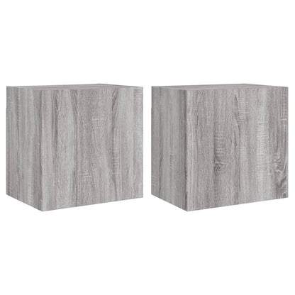 Mobili TV Muro 2pz Grigio Sonoma 40,5x30x40cm Legno Multistrato - homemem39