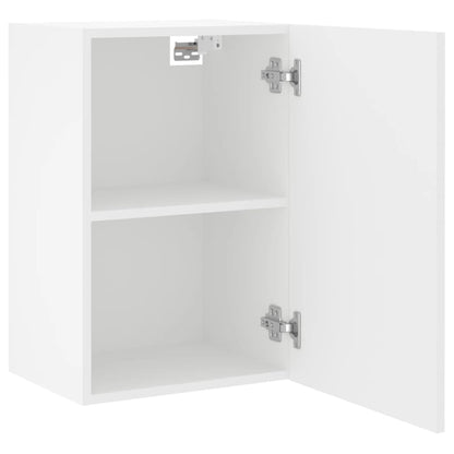 Mobili TV a Parete 2pz Bianchi 40,5x30x60 cm Legno Multistrato