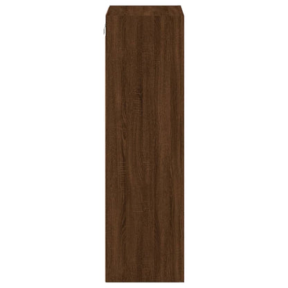 Mobile TV Parete Rovere Marrone 40,5x30x102cm Legno Multistrato