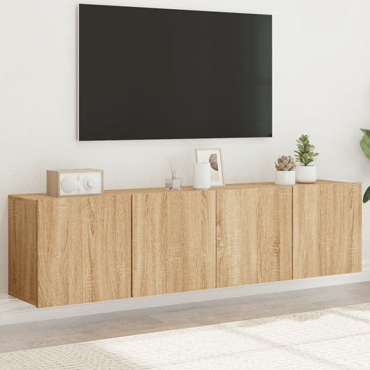 Mobili TV a Parete 2pz Rovere Sonoma 80x30x41 cm - homemem39