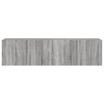 Mobili TV a Parete 2pz Grigio Sonoma 80x30x41 cm
