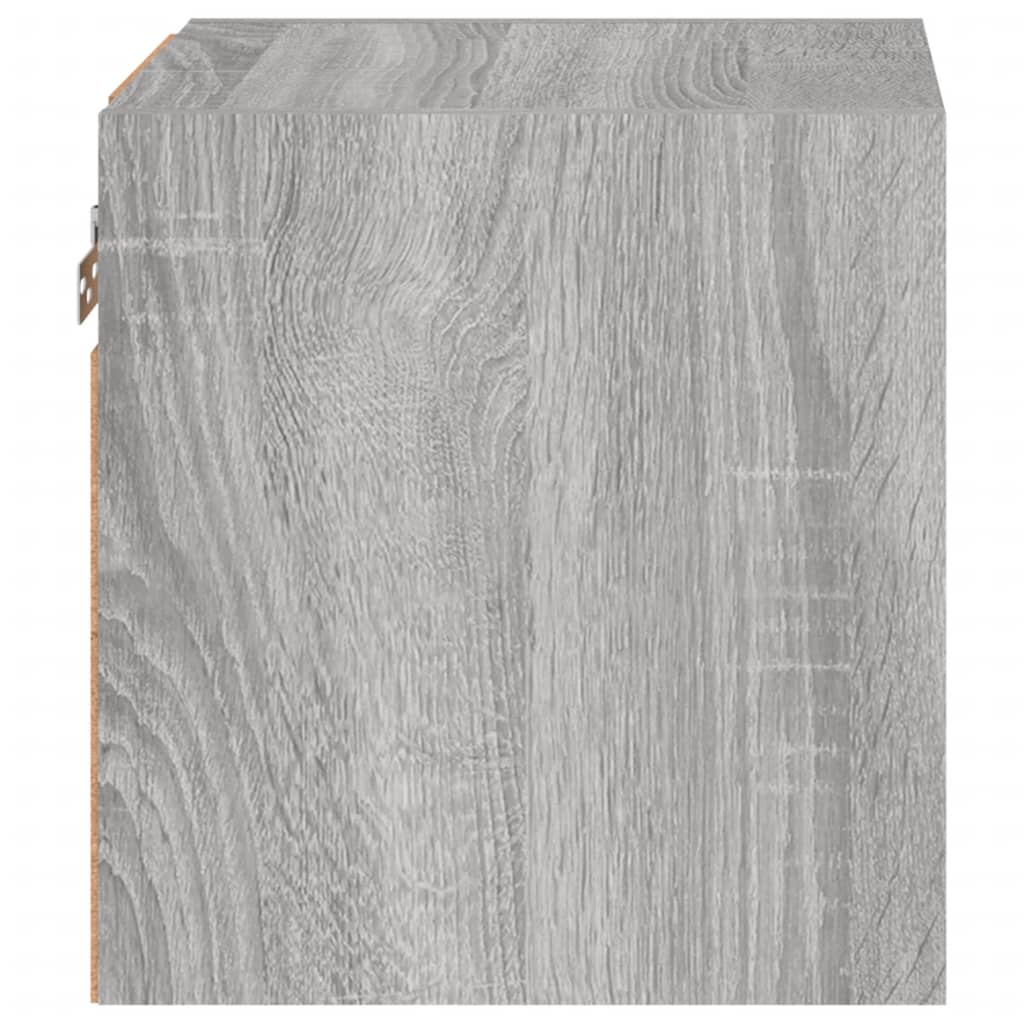 Mobile TV a Parete con Luci LED Grigio Sonoma 30x28,5x30 cm - homemem39