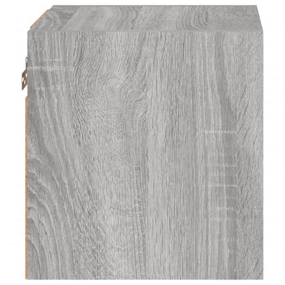 Mobile TV a Parete con Luci LED Grigio Sonoma 30x28,5x30 cm - homemem39