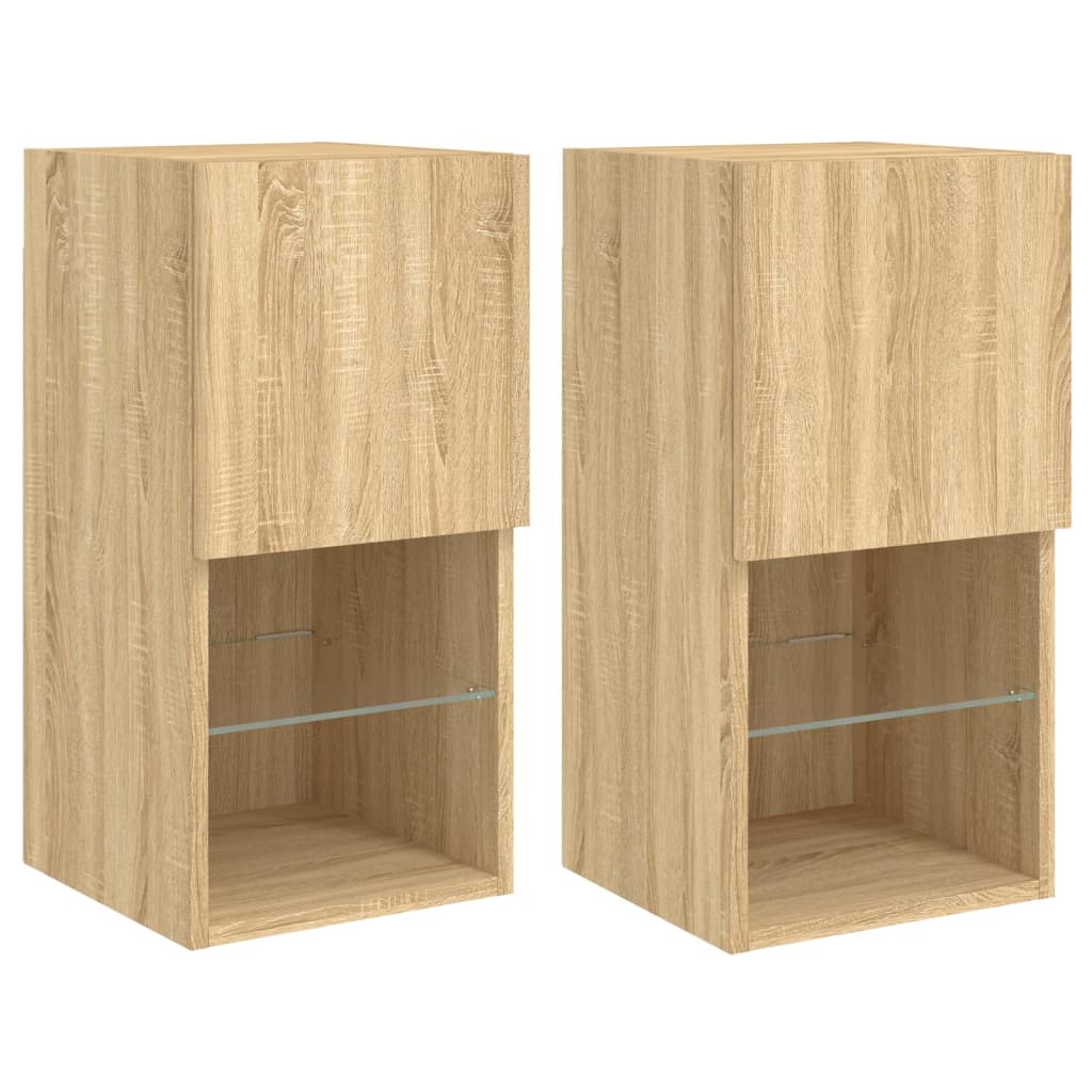 Mobili TV con Luci LED 2pz