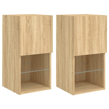 Mobili TV con Luci LED 2pz