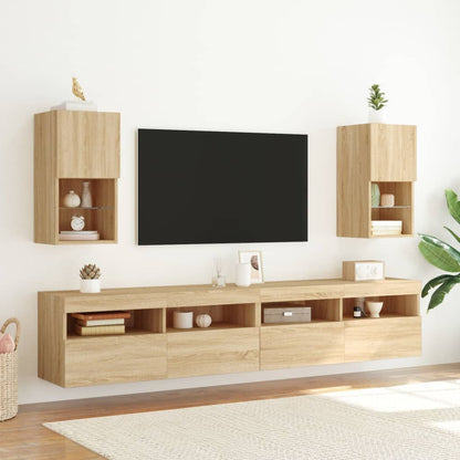 Mobili TV con Luci LED 2pz