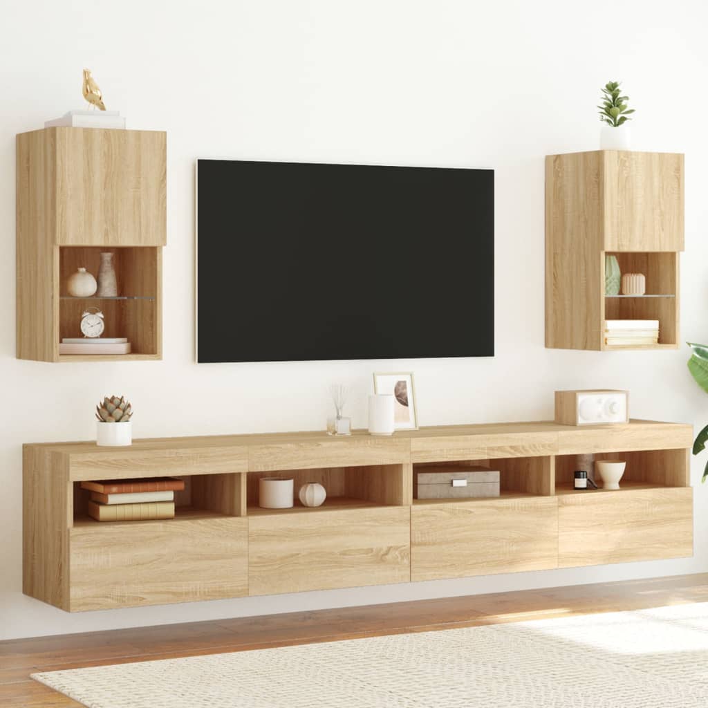 Mobili TV con Luci LED 2pz