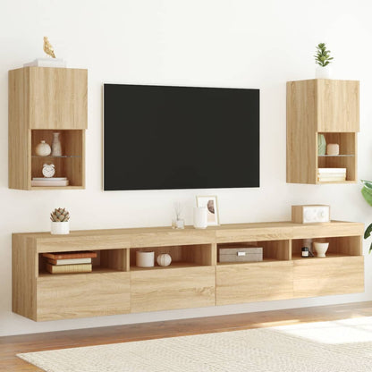 Mobili TV con Luci LED 2pz