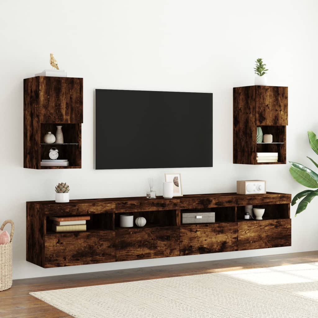 Mobili Porta TV con Luci LED 2 pz