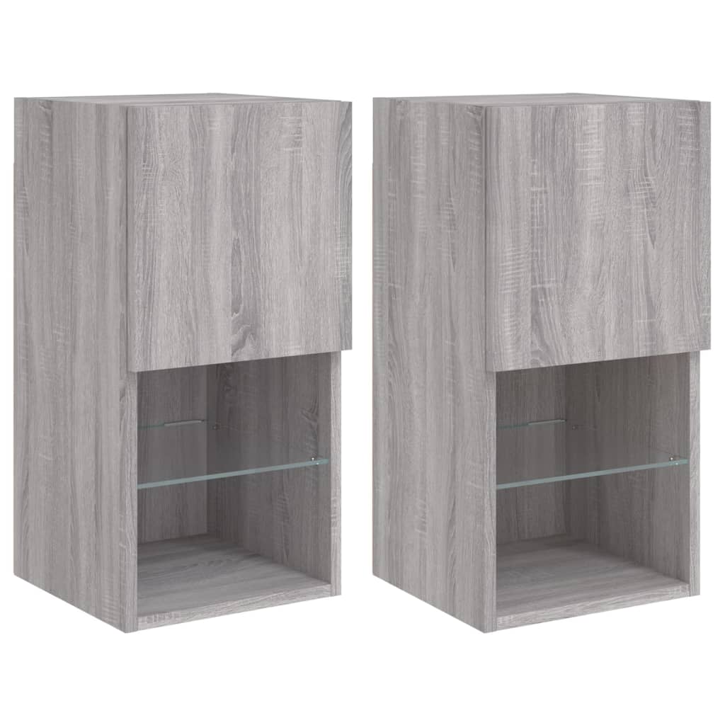 Mobili TV con Luci LED 2pz