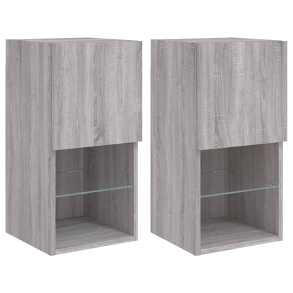 Mobili TV con Luci LED 2pz