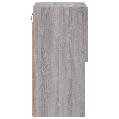 Mobili TV con Luci LED 2pz Grigio Sonoma 30,5x30x60 cm