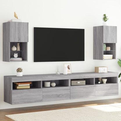 Mobili TV con Luci LED 2pz