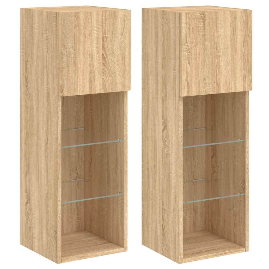 Mobili Porta TV con Luci LED 2 pz