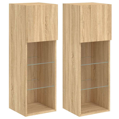 Mobili Porta TV con Luci LED 2 pz