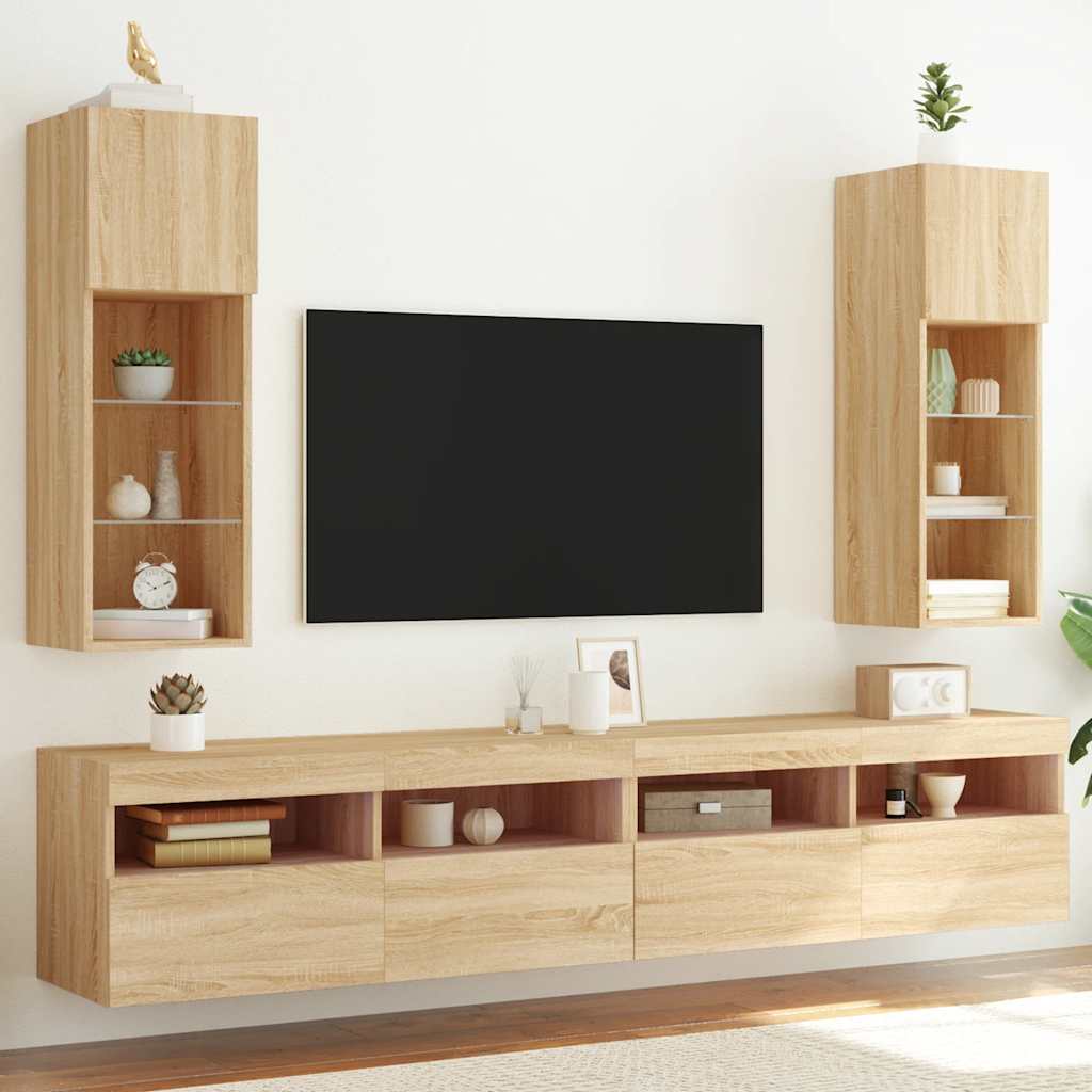 Mobili Porta TV con Luci LED 2 pz