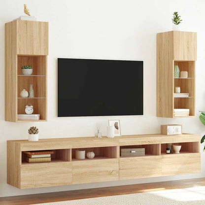 Mobili Porta TV con Luci LED 2 pz