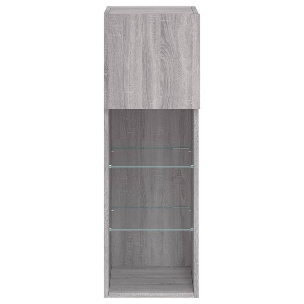 Mobile TV con Luci LED Grigio Sonoma 30,5x30x90 cm | homemem39