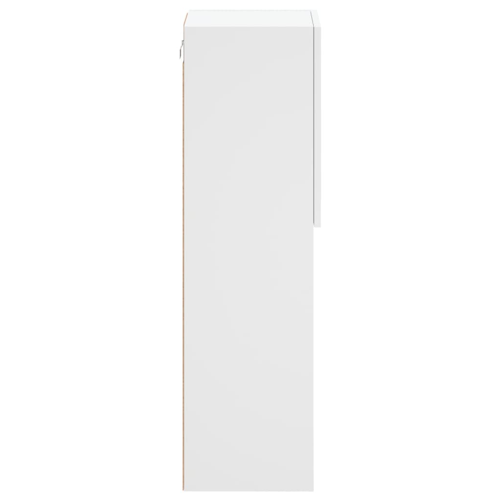 Mobili Porta TV con Luci LED 2 pz Bianchi