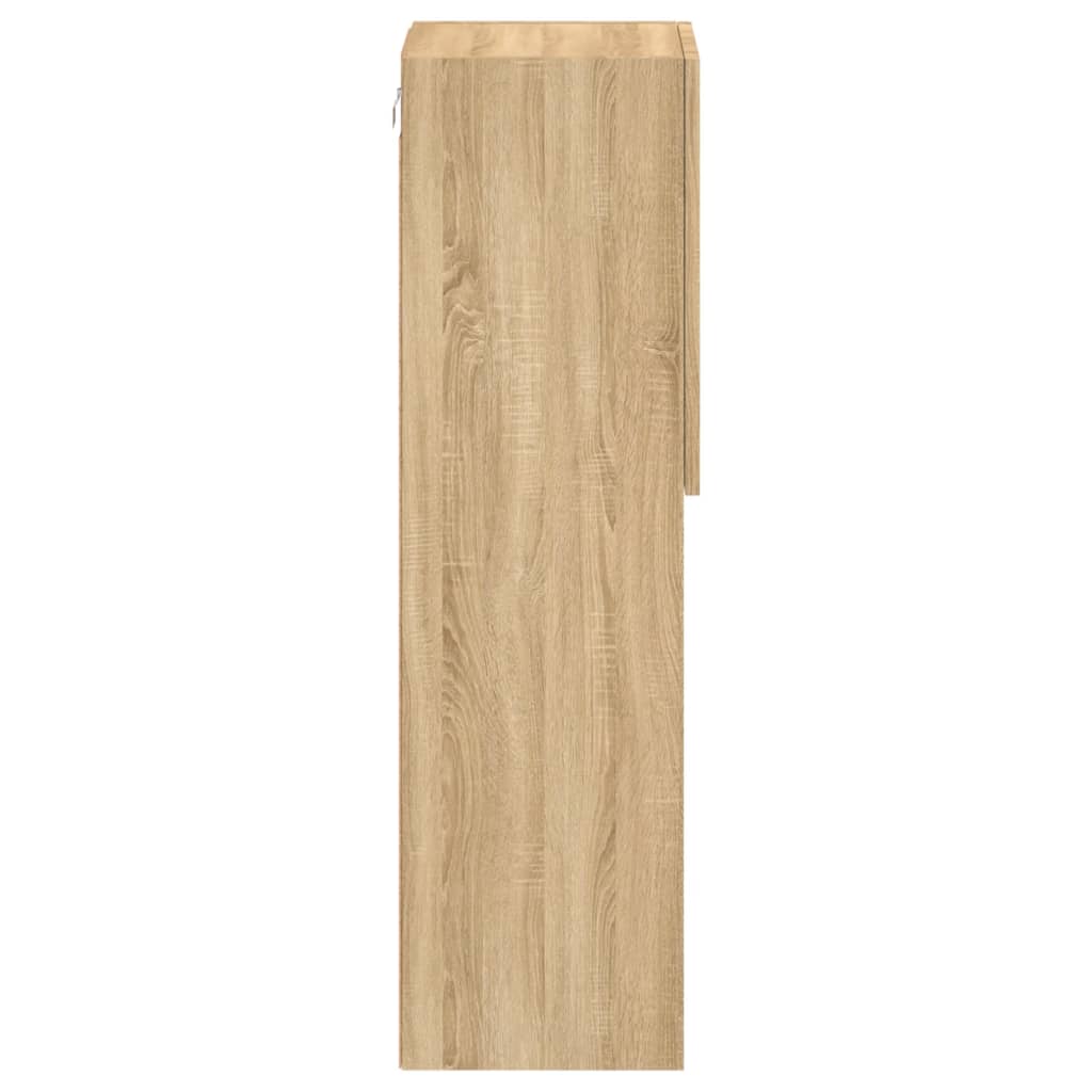 Mobile TV con Luci LED Rovere Sonoma 30,5x30x102 cm - homemem39